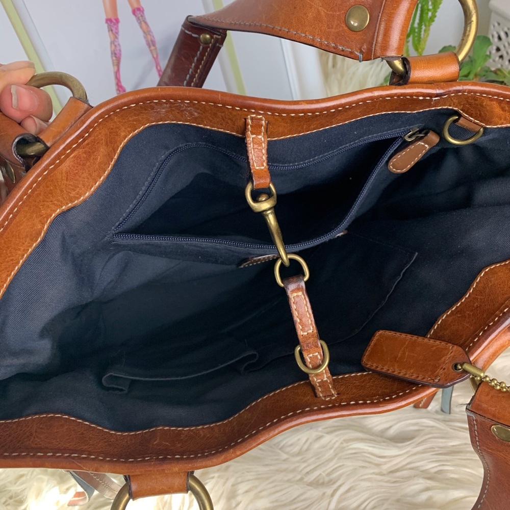 SOLD! Vtg COACH Leather Rare Patchwork handbag - Picture 8 of 8